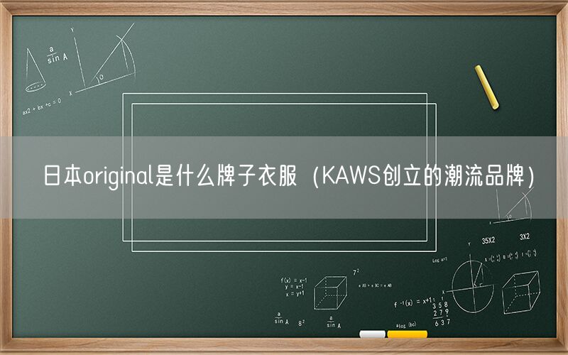 日本original是什么牌子衣服（KAWS创立的潮流品牌）-图1
